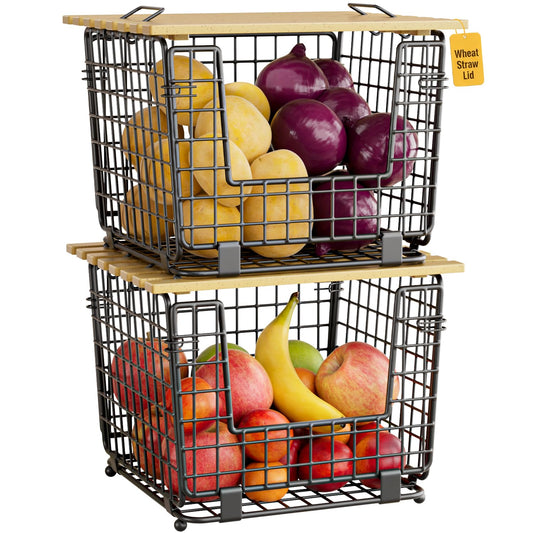 GGIU panier empilable face avant montrant rangement pratique