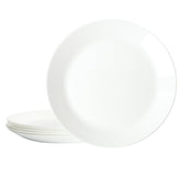 Gibson Home assiette 10 pouces vue de face, design épuré et blanc uniforme