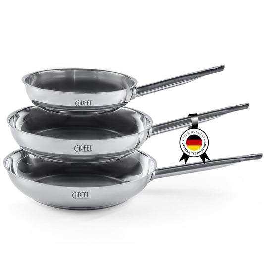 GIPFEL INTERNATIONAL ensemble de trois poêles face visible qualité durable