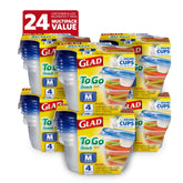 Glad vue frontale du contenant rectangle montrant capacité et design pratique