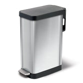 Glad poubelle slim face avant inox, design étroit et gain d'espace