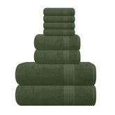 GLAMBURG serviette de bain olive recto, douceur et absorption optimales