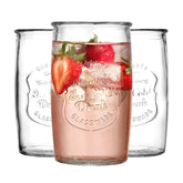 Glaver's verre highball devant montrant silhouette nette et présence élégante
