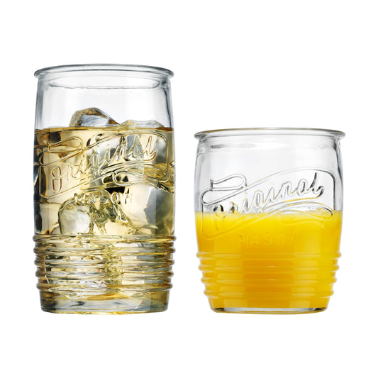 Glaver's verre highball 20 oz en position frontale, design vintage valorisant la boisson