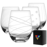 Gnimihz emballage avant avec quatre verres présentés, idéal pour offrir