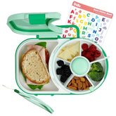 GoBe lunchbox vue de face montrant la boîte mint green et praticité
