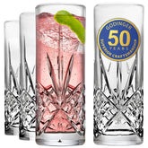 Godinger verre Collins face montrant silhouette haute et finition brillante