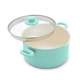 GreenLife marmite turquoise face avant affichant finition et design ergonomique