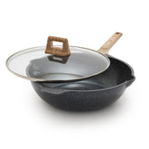 GreenLife vue avant du wok 12" montrant design et capacité pratique
