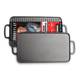 GreenPan x Bobby Flay face gril montrant marques de saisie pour saveur accrue