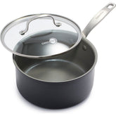 GreenPan vue avant de la casserole Chatham montrant design et capacité pratique