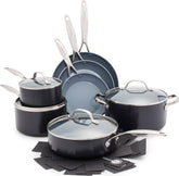 GreenPan ensemble Valencia Pro face avant montrant finition robuste et design pro