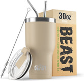 Greens Steel gobelet Beast face avant couleur sable, design durable