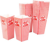 GSM Brands boîte popcorn face avant avec rayures, esthétique rétro et service rapide