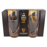 Guinness verre face 10oz montrant silhouette élégante et portion réduite