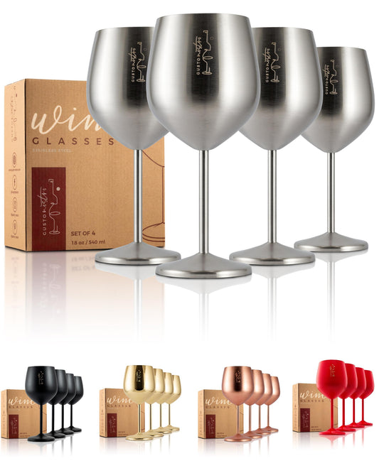 Gusto Nostro ensemble de 4 verres montrant élégance et robustesse pour l'extérieur