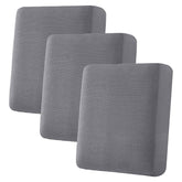 H.VERSAILTEX housse de coussin grise en vue de face, protège le canapé et modernise