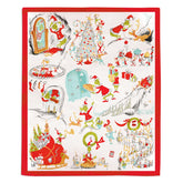 Hallmark couverture Grinch pliée montrant motif et confort