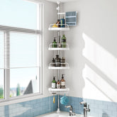 HAMITOR vue avant du porte-douche d'angle optimisant l'espace
