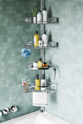 HAMITOR poteau de douche angle avant montrant rangement organisé
