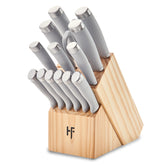 Hampton Forge Epicure vue avant du bloc de couteaux, rangement élégant et protecteur