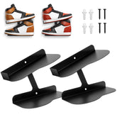 HANDSONIC support mural flottant montrant chaussure exposée, valorise la collection