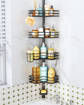 HapiRm organiseur d'angle face avant noir montrant rangement central