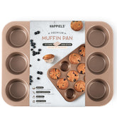 HAPPIELS vue face du moule 12 muffins, finition élégante et durable