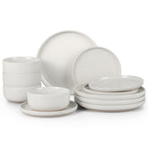HaWare assiette plate Milky White montrée de face, élégance et robustesse