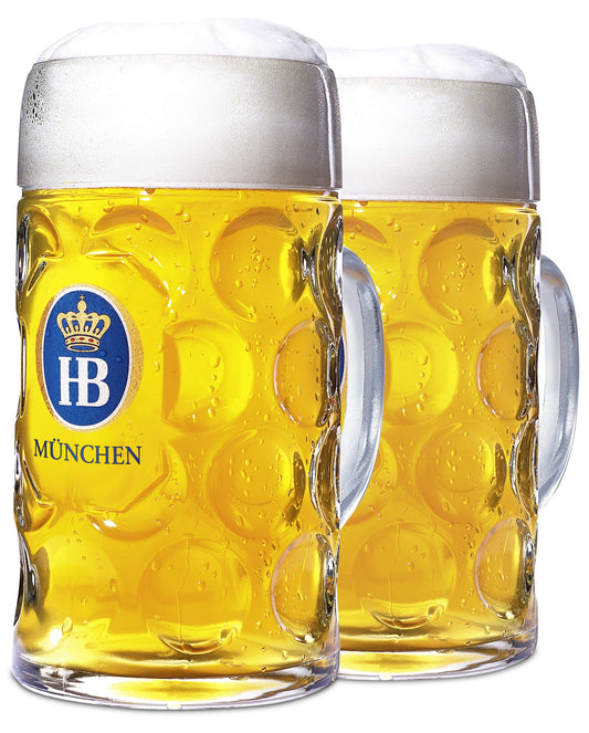 HB-101 chope face avant montrant logo Hofbrauhaus Munchen et capactié 1 L pour authenticité