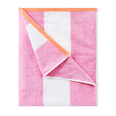 HENBAY serviette face rayures roses montrant design élégant et confort