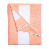 HENBAY serviette face avant orange rayée, grande surface confortable