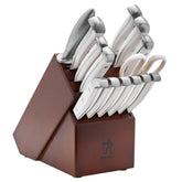 Henckels coffret face avant montrant l’ensemble et le bloc en bois, fiable pour organisation