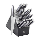 HENCKELS Graphite coffret face montrant le bloc noir et les couteaux prêts à l'emploi