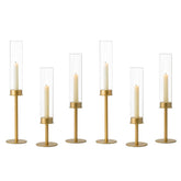 Hewory chandeliers ensemble face montrant design doré et élégance