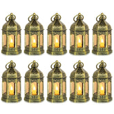 Hewory lanterne dorée face montrant design hexagonal et avantage esthétique