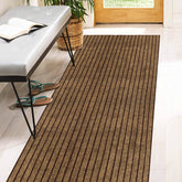 Heyroll tapis face avant rayé marron améliorant l'entrée