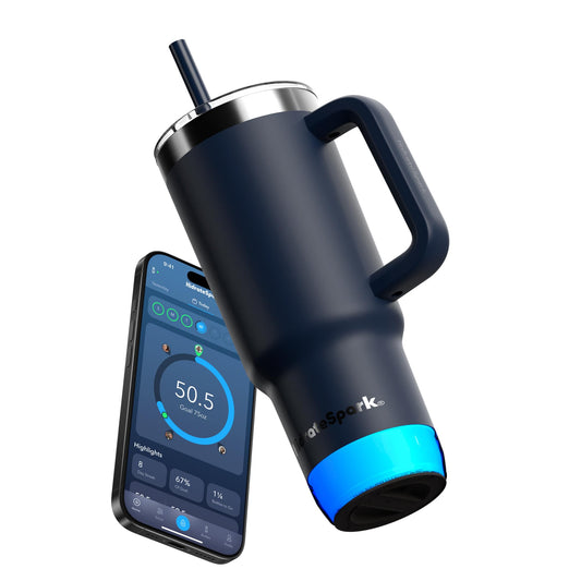 Hidrate Spark PRO 2 face avant navy montrant design et capacité
