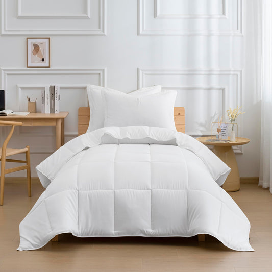 HIG couette vue frontale ensemble blanc, esthétique et confort immédiat