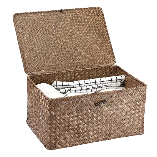Hipiwe panier face avant avec couvercle pour rangement élégant
