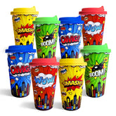 Hipoxa gobelets face multicolore montrant design festif et gain de couleur