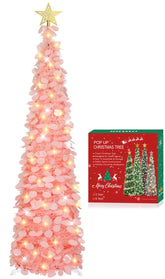 HMASYO sapin pop-up devant une cheminée, décoration festive immédiate