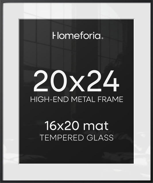 Homeforia cadre 20x24 face avant montrant finition noire mate et élégance