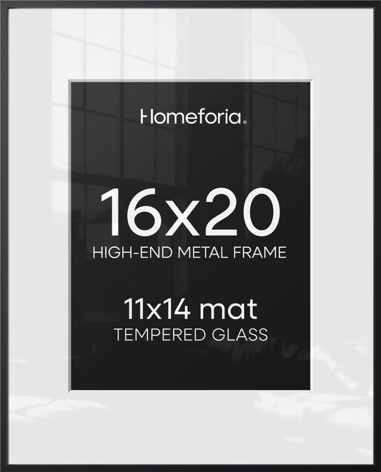 Homeforia cadre face avant 16x20 montrant finition noire élégante et impact visuel