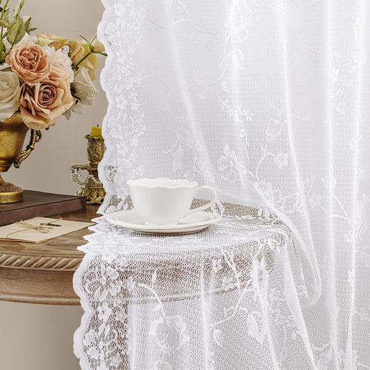 HOMEIDEAS rideau dentelle vue avant apportant élégance et luminosité
