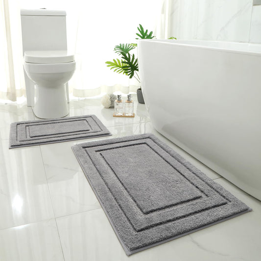 HOMEIDEAS tapis face avant gris moelleux et accueillant