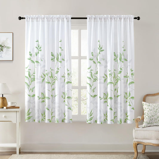 HOMEIDEAS voilage vert sauge face montrant design et luminosité