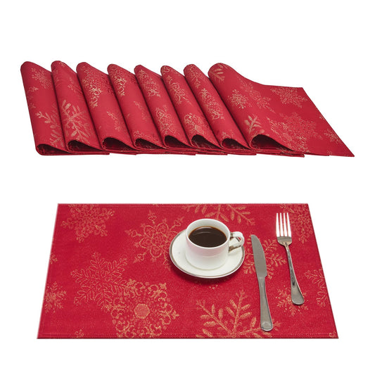 HomeJoy vue avant du lot de 8 nappes protège et décore la table