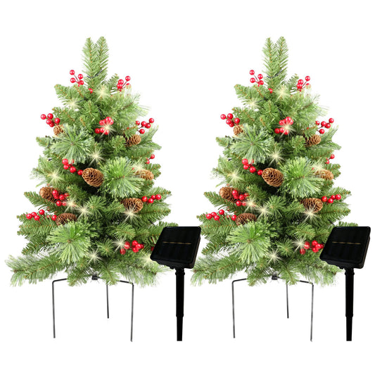 HomeKaren sapin face avant illuminé montrant aspect festif