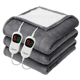 Homemate couverture chauffante face entière montrant chaleur et confort